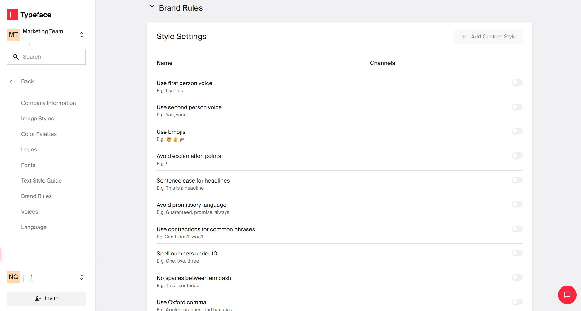 Text style guide