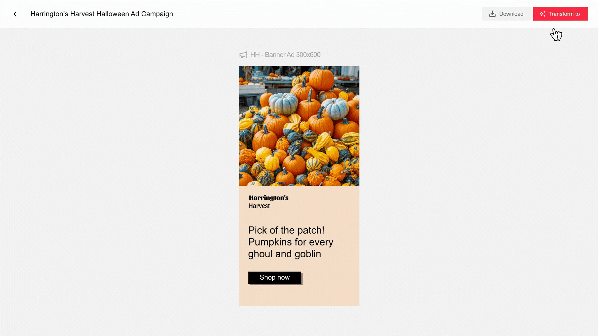 Creative Automation on Typeface for ads