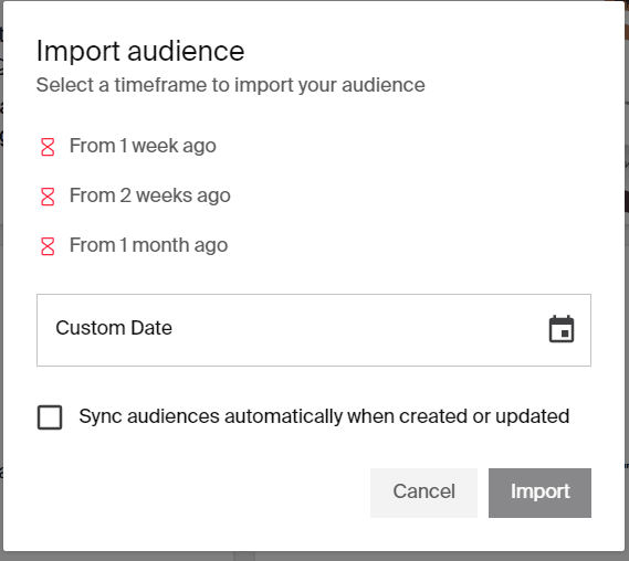 importing audiences on Typeface