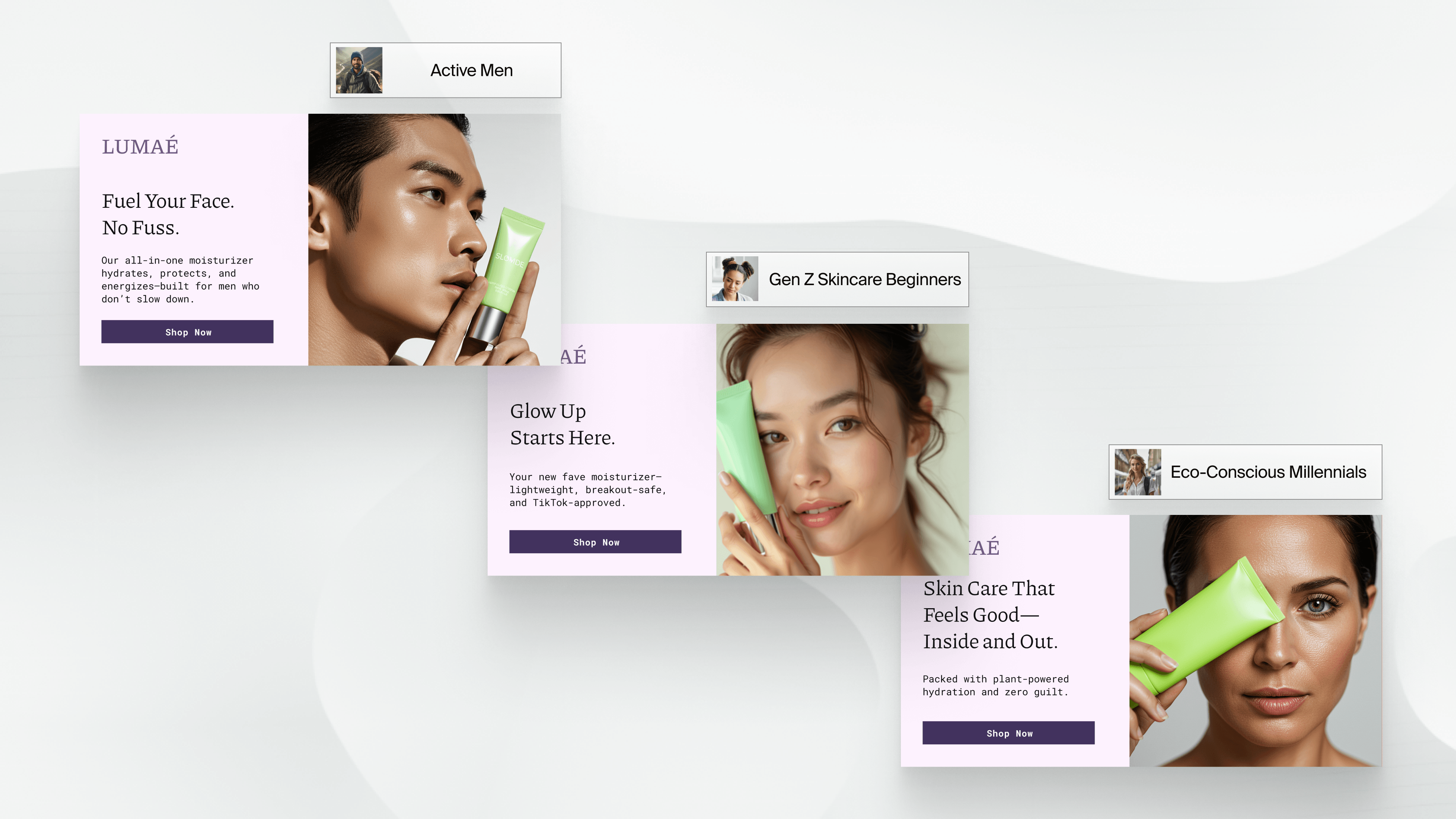 AI audience personalization for ads on Typeface