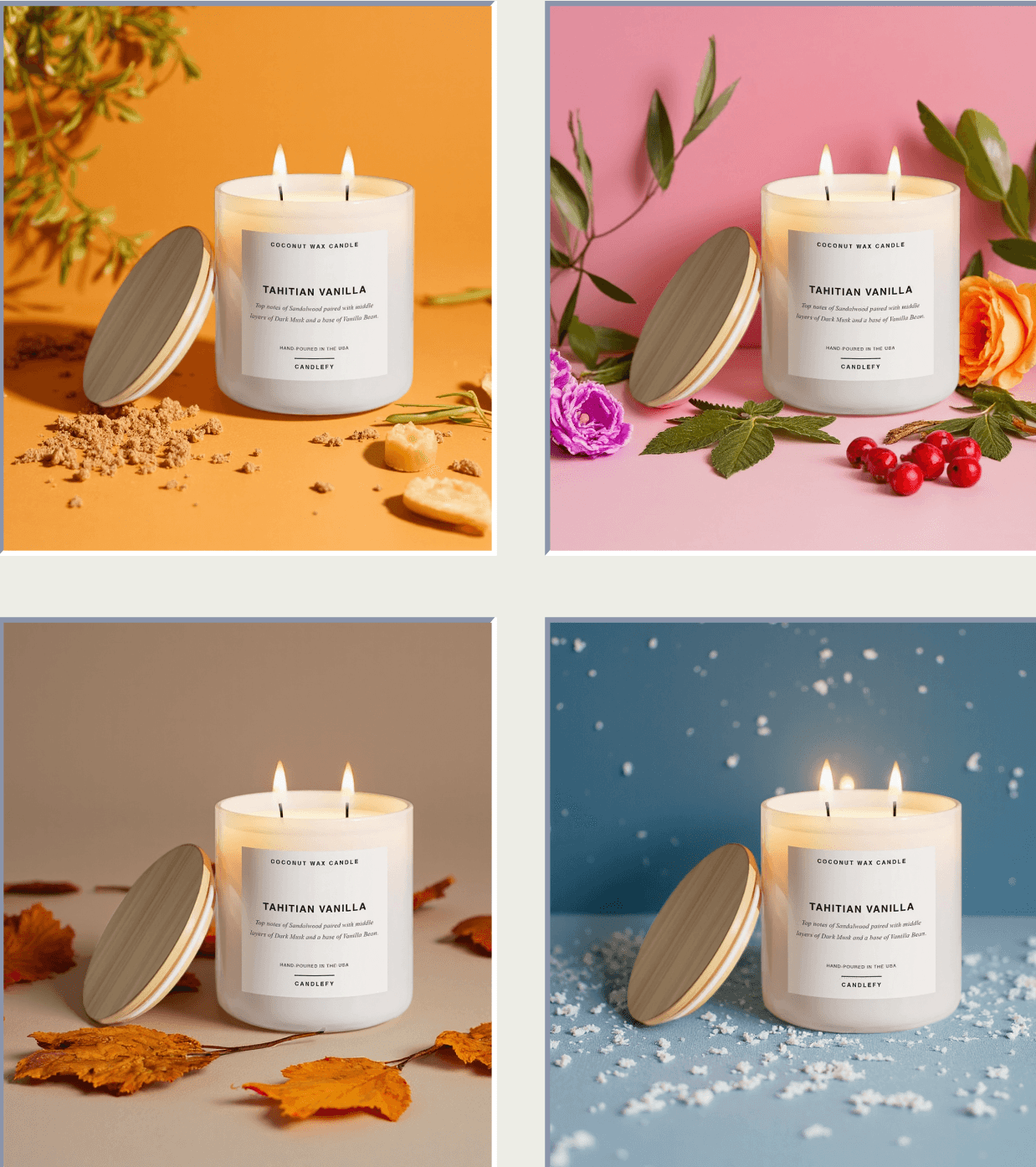 Seasonal catalog images by AI