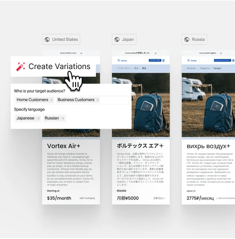 AI creating webpages