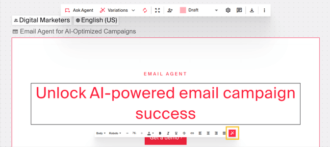 editing webpage copy