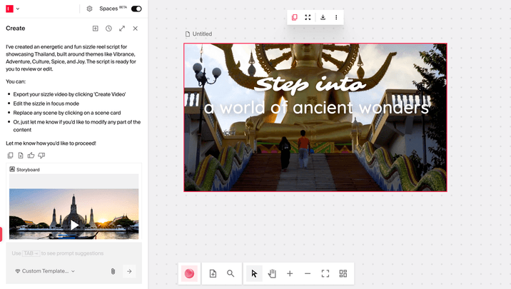 generated sizzle reel