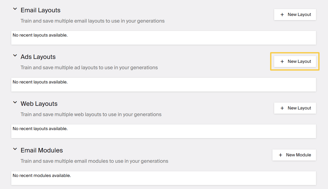 adding new ad layout