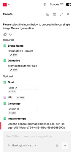 providing additional materials to Ad Agent