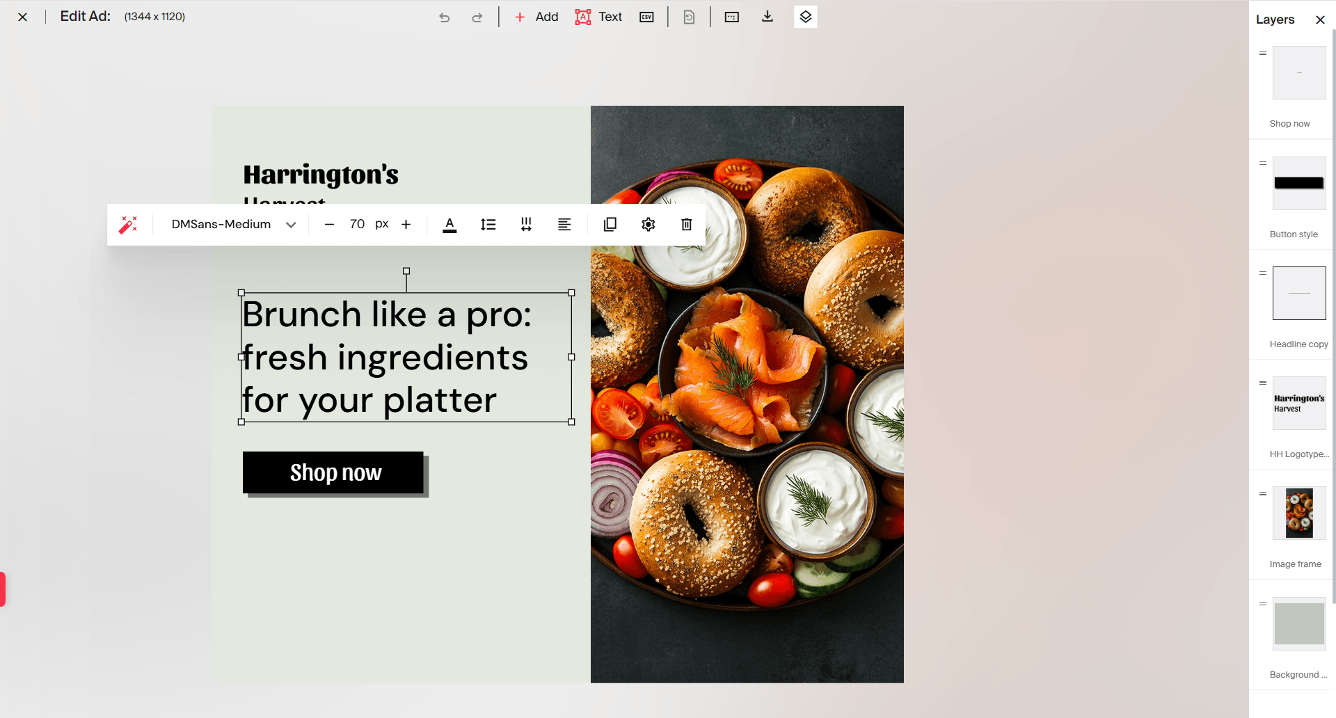 editing banner ads in focus mode
