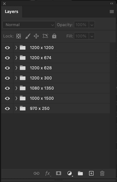 ad size layout folders