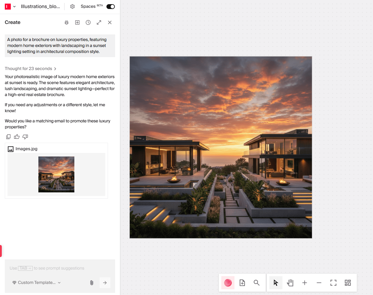 AI brochure image in Typeface AI