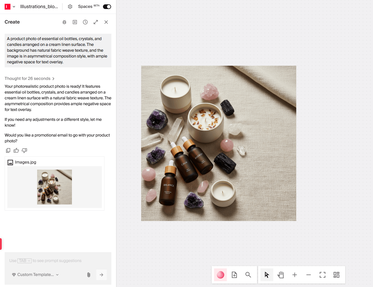 AI website image in Typeface AI