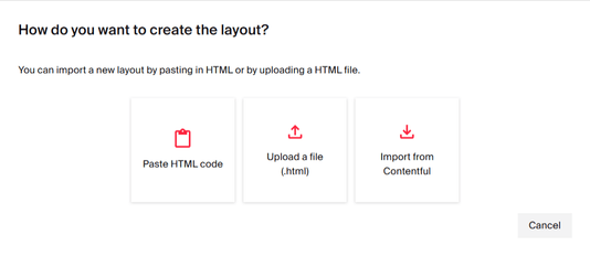 Importing web layouts