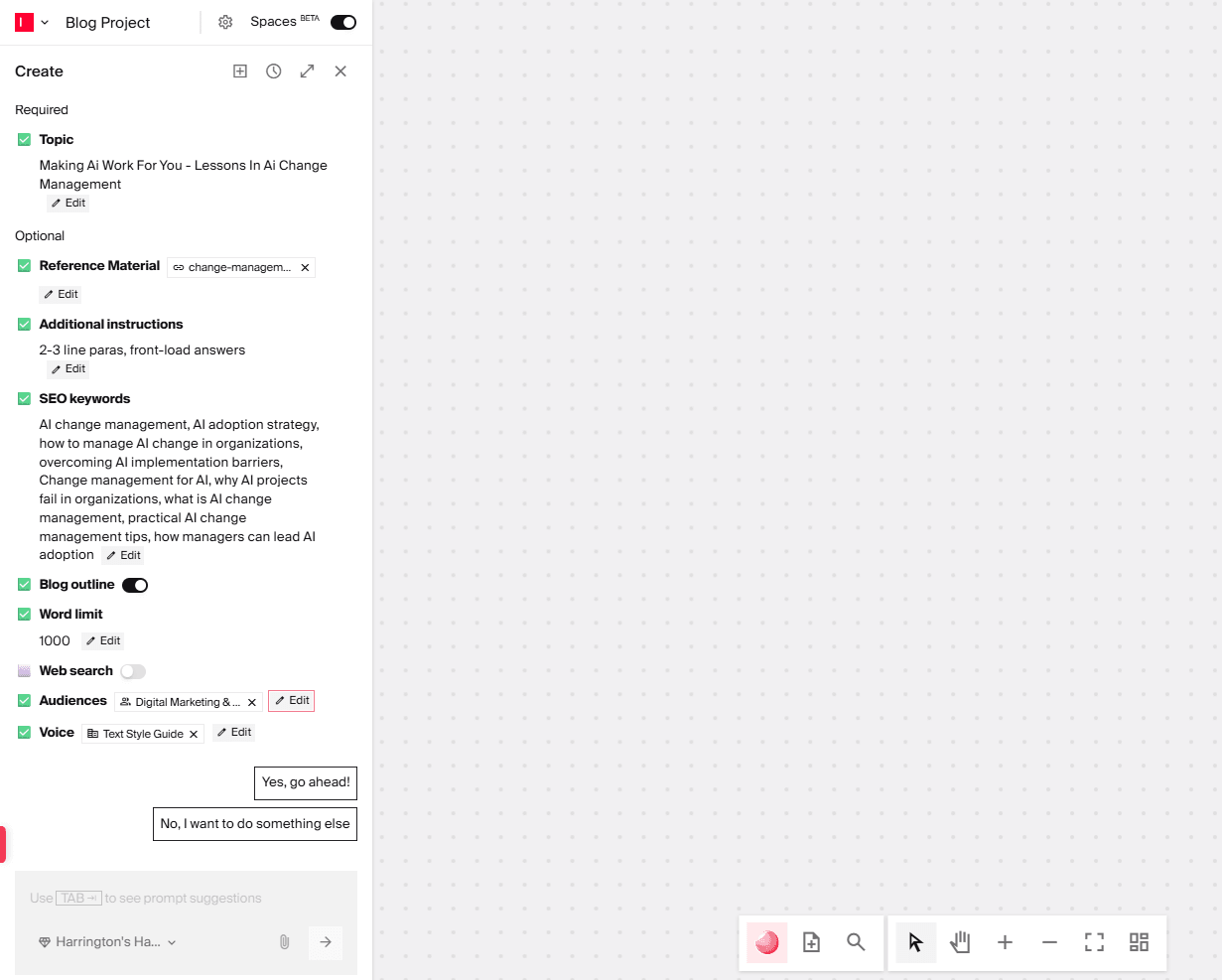 AI for SEO blog generation