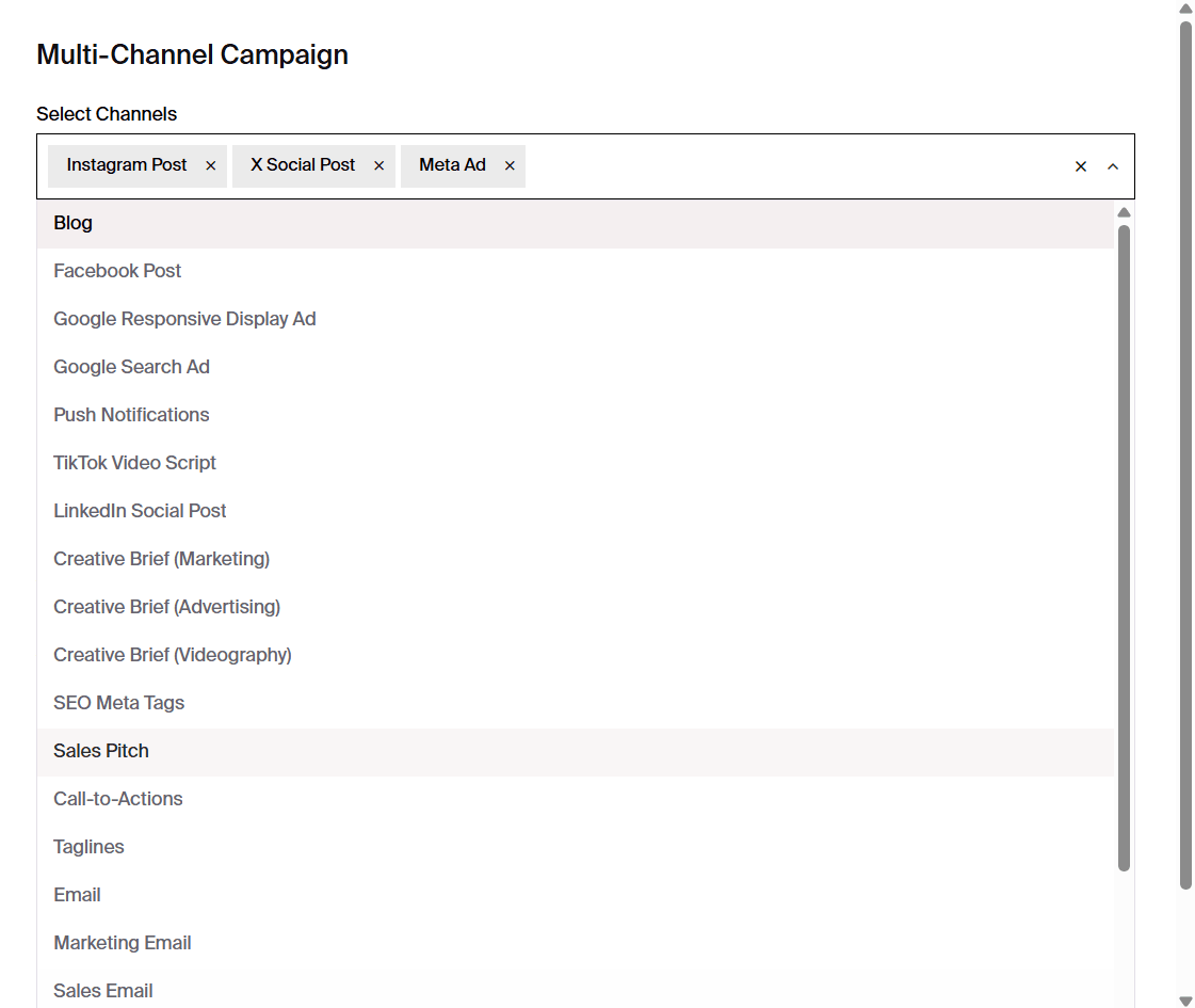 Selecting channels for multichannel marketing campaigns
